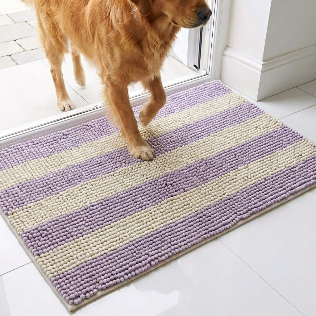 Muddy Mat® Horizontal Loop Design Super Absorbent Chenille Dog Door Mat for Muddy Paws – Non-Slip, Machine Washable Indoor Entry Rug, Quick-Dry Pet Mat for Entryway