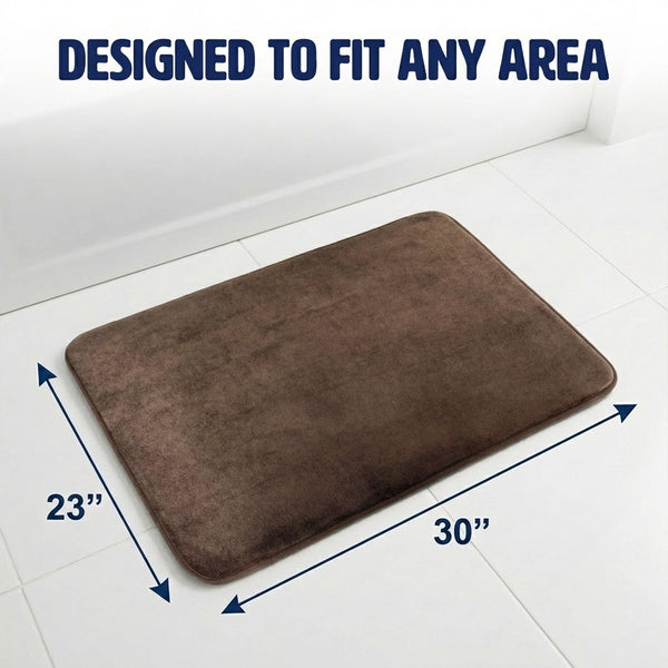 Muddy Mat® Memory Foam Bath Mat – Velvet Soft Non Slip Bathroom Rugs, Thick Absorbent Bath Rugs, Washable Bath Mat for Bathroom Floor and Shower