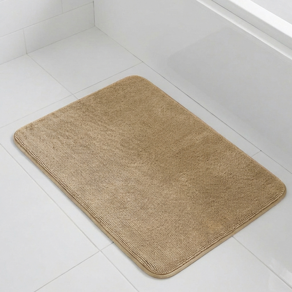 Muddy Mat® CloudStep Bathroom Rugs, Non Slip Bath Mats for Bathroom, Super Absorbent Memory Foam Chenille, Quick Dry Machine Washable Thick Toilet Rug for Shower Tub and Floor