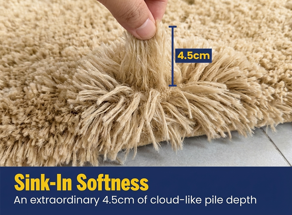 Muddy Mat® Fluffy Bathroom Rug, Soft Absorbent Microfiber Bath Mat, Non Slip, Quick Dry, Machine Washable for Bathroom Floor, Tub, Shower, Toilet and Sink