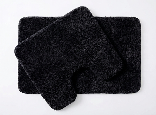 Muddy Mat® Fluffy Bathroom Rugs 2 Piece Set, Soft Absorbent Microfiber Bath Mats, Non Slip, Quick Dry, Machine Washable for Floor, Tub, Shower & Toilet, 20"x30" + 20"x20" U-Shaped