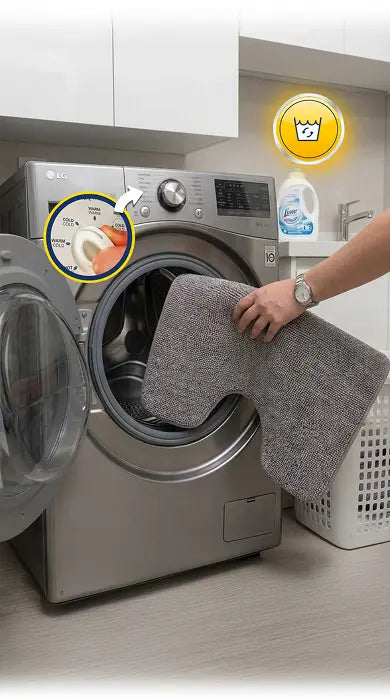 Finally, a bath mat you can toss in the wash—no stress, no damage